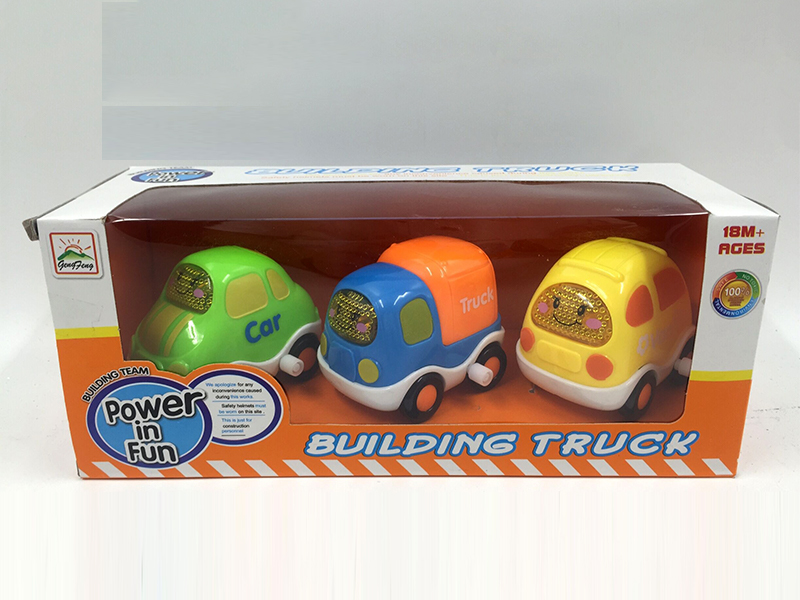 3PCS Windup Cartoon Car