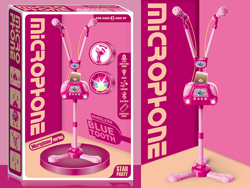 Girls Microphone With Bluetooth,Light And Music