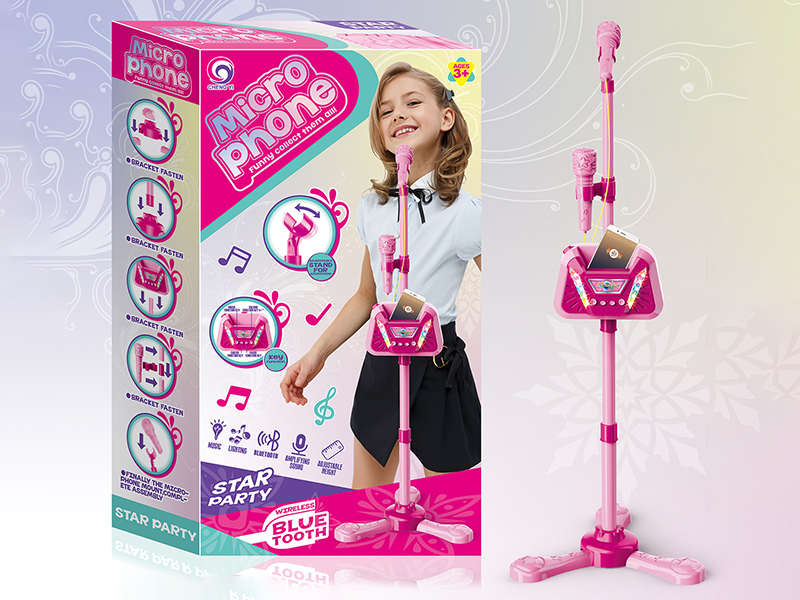 Girls Microphone With Bluetooth,Light And Music