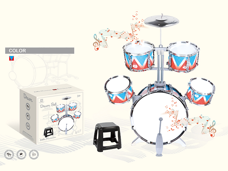 Jazz Drum Set(5 Drums + Chair)