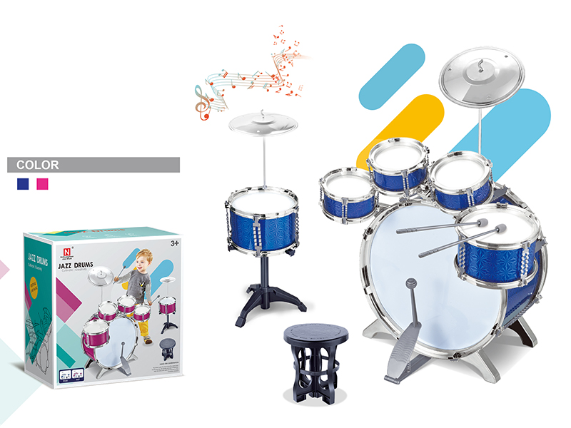 Jazz Drum Set(6 Drums + 2 Cymbals + Chair)