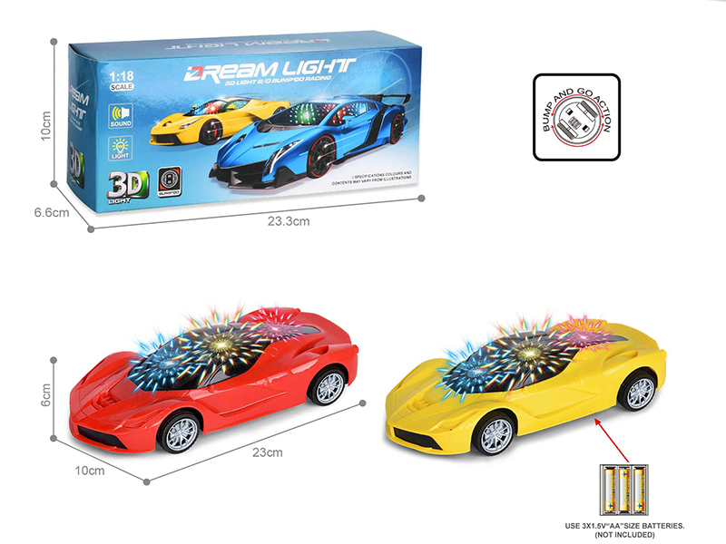 1:16 Ferrari B/O Go And Bump Car With 3D Lights