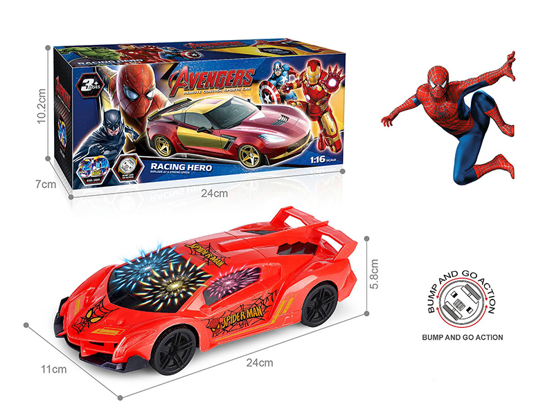 1:16 Lamborghini B/O Go And Bump Car With 3D Lights(Spider-Man)