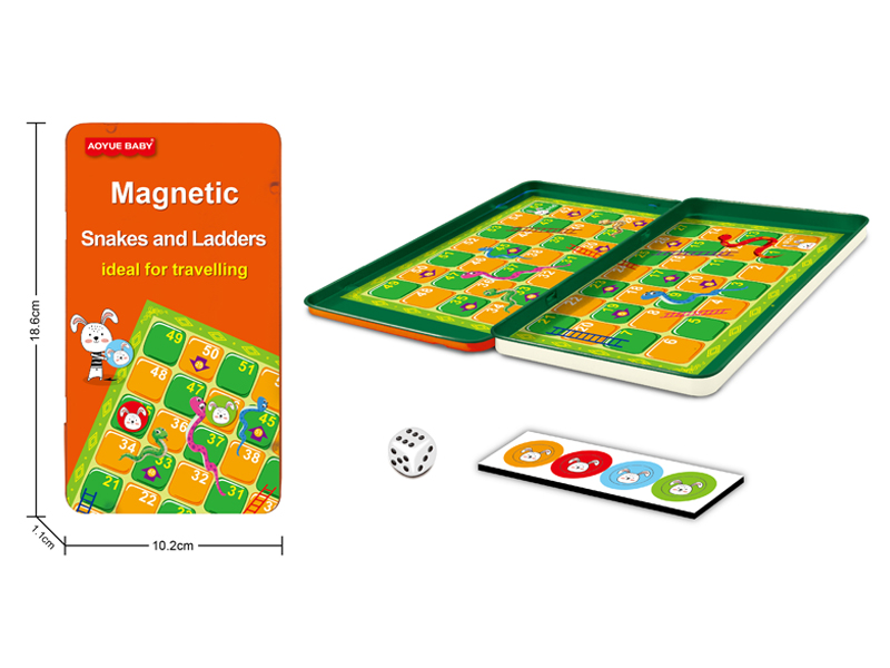 Magnetic Snakes & Ladders (Magnetic Iron Box)