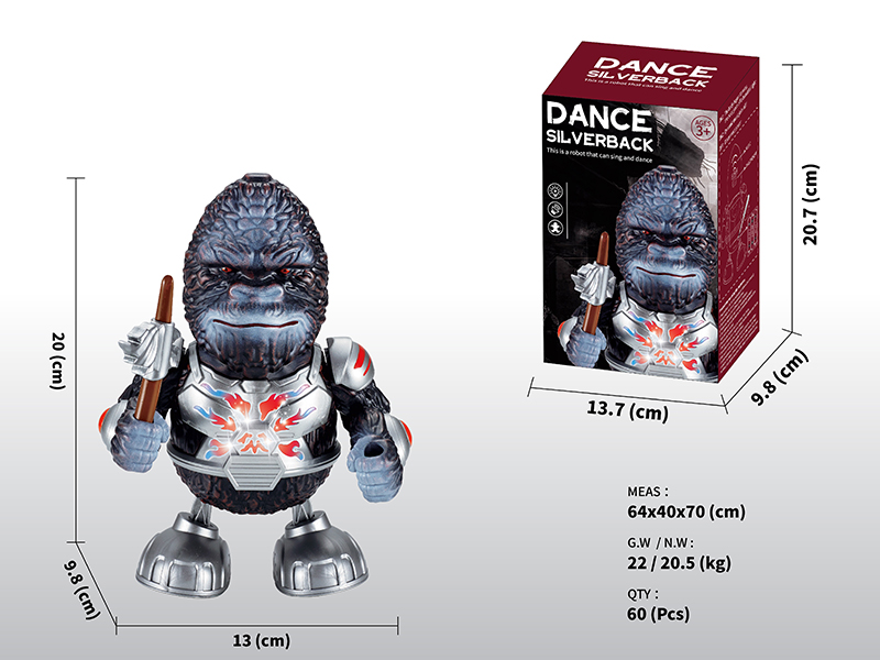 Electric Dancing Silverback Robot Wwith Music/Lights