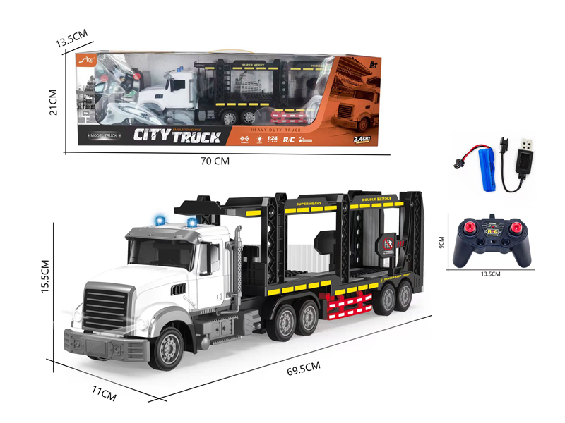 2.4G 1:24 6CH R/C Double-Layer Transport Trailer With Light And Music