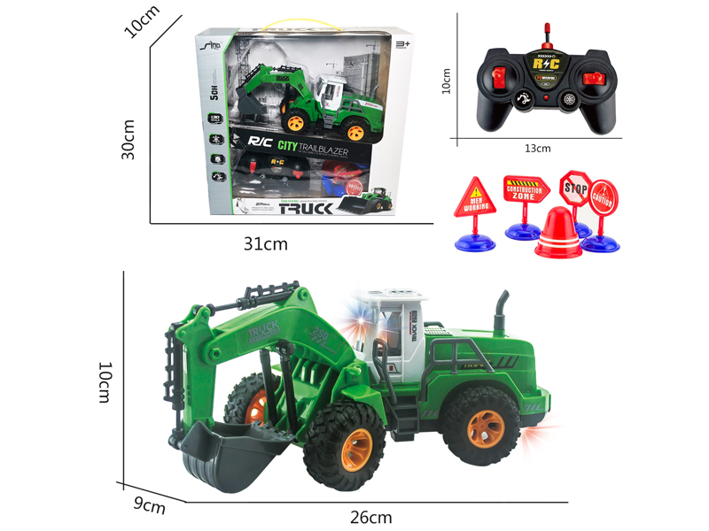 1:30 5CH R/C High Arm Digging Farmer'S Vehicle With Light