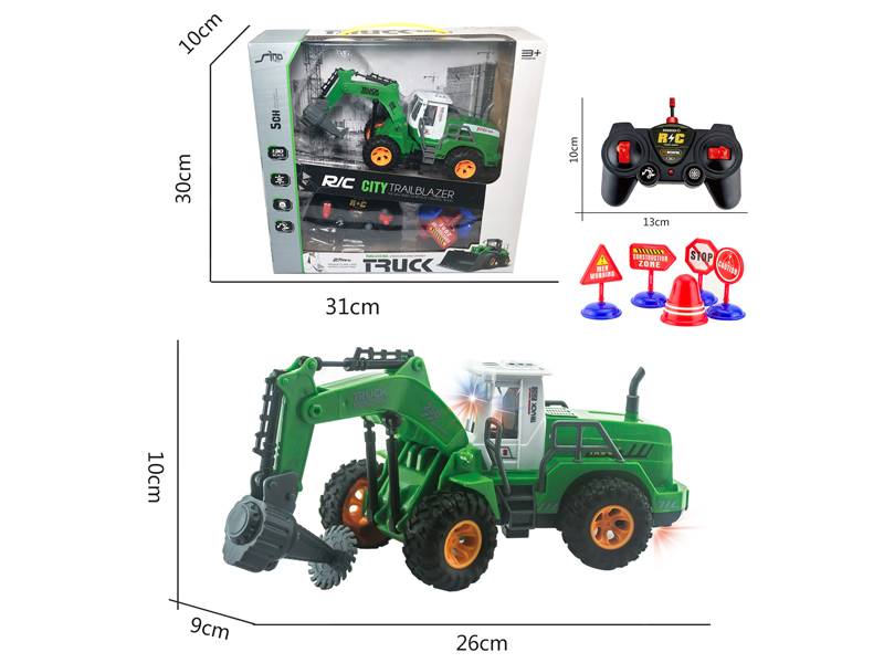 1:30 5CH R/C High Arm Cutting Farmer'S Vehicle With Light