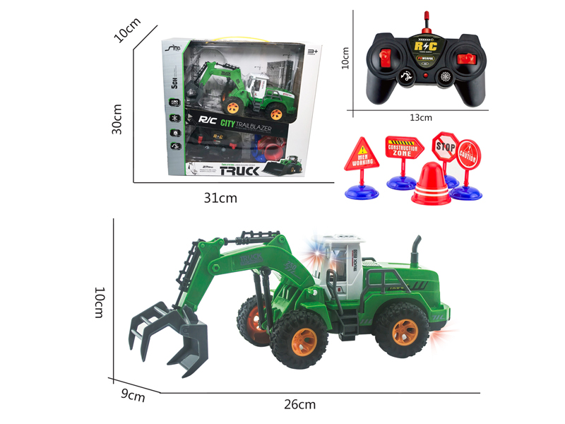 1:30 5CH R/C High Arm Grasping And Gripping Farmer'S Vehicle With Light