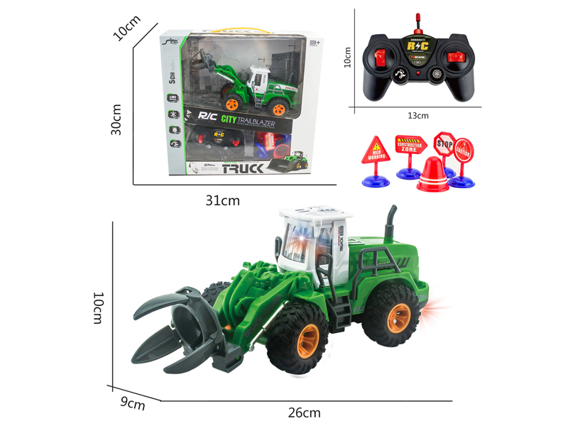 1:30 5CH R/C Flat Arm Farmer'S Vehicle With Light