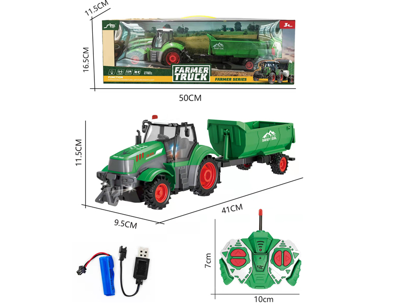 1:24 4CH R/C Farmer Dump Truck With Light