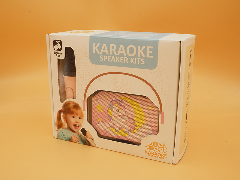 Pink Unicorn Karaoka Microphone Soundbox Set(With Light)