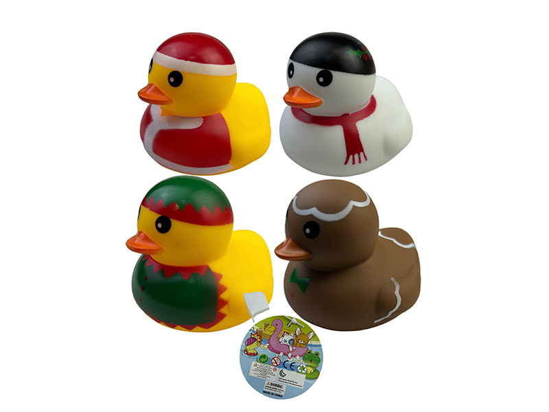 4PCS Christmas Vinyl Duck