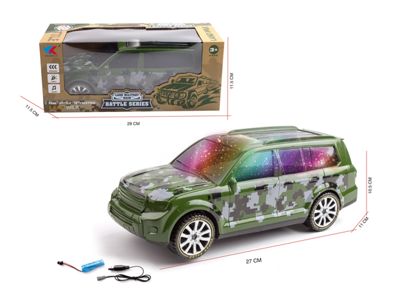 1:16 B/O Go And Bump Off Road Military Police Vehicles With Light And Music (Toyota Overlord)