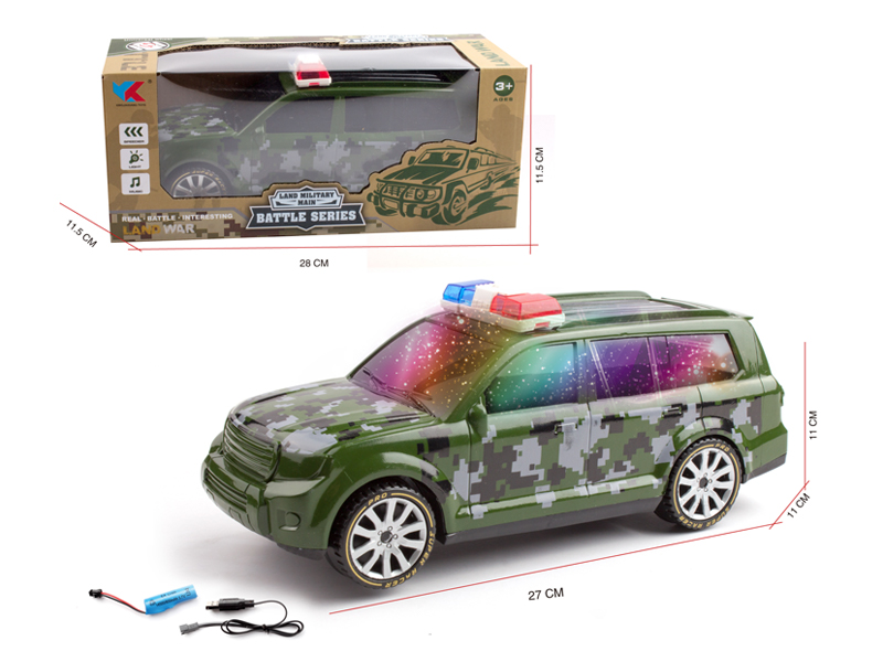 1:16 B/O Go And Bump Off Road Military Police Vehicles With Light And Music (Toyota Overlord)