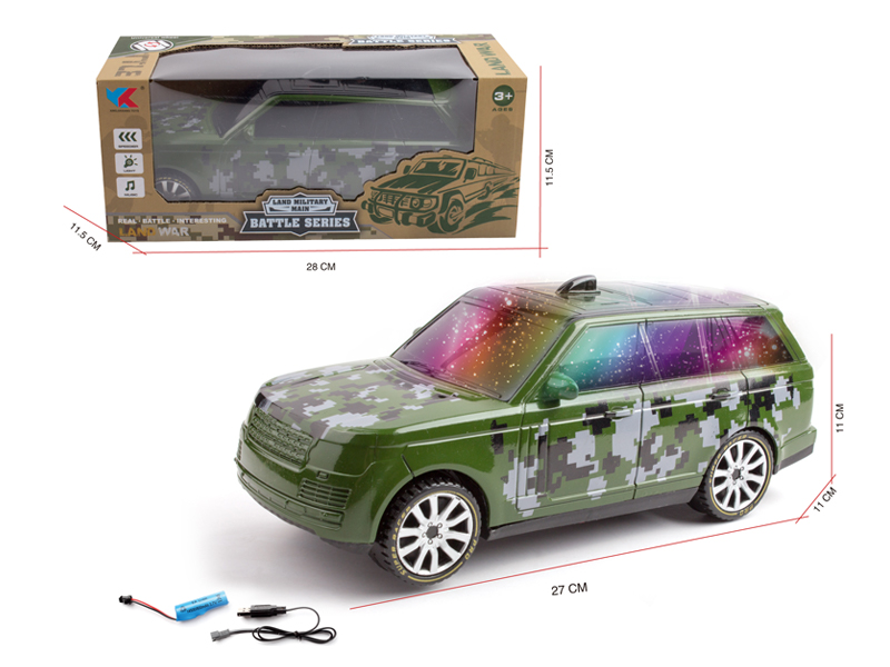 1:16 B/O Go And Bump Off Road Military Police Vehicles With Light And Music (Range Rover )