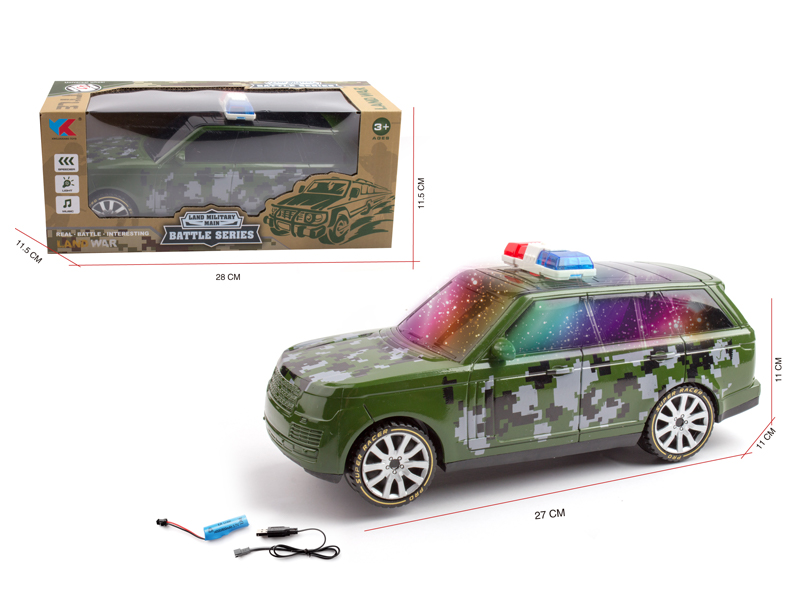 1:16 B/O Go And Bump Off Road Military Police Vehicles With Light And Music (Range Rover )