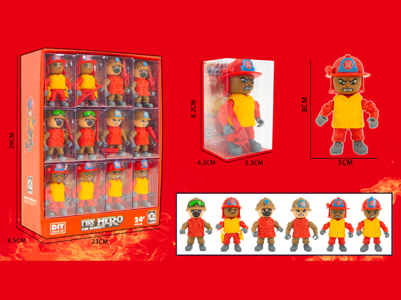 24PCS DIY Firefighters