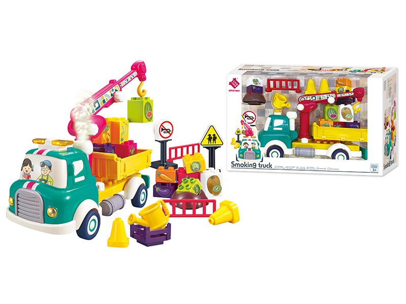 B/O Pull Back Fruit Transport Vehicle With Smoke