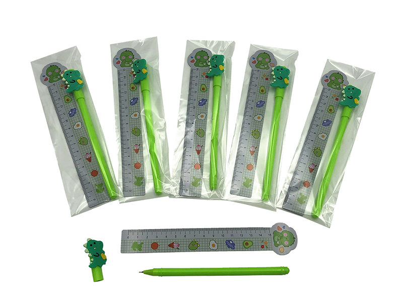 Cartoon Pen + Ruler(2PCS)