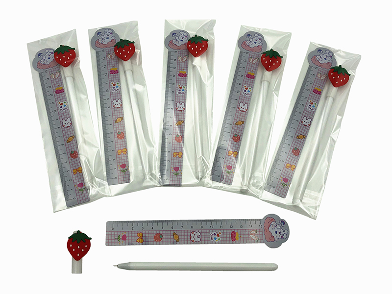 Cartoon Pen + Ruler(2PCS)