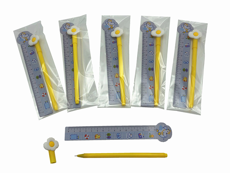 Cartoon Pen + Ruler(2PCS)