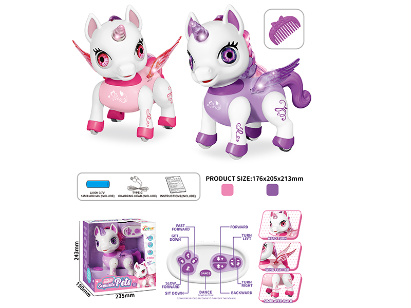 2.4G 10-Channel Remote Control Unicorn(Pink/Purple)