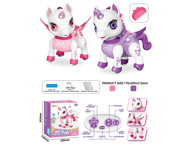 2.4G 10-Channel Remote Control Unicorn(Pink/Purple)