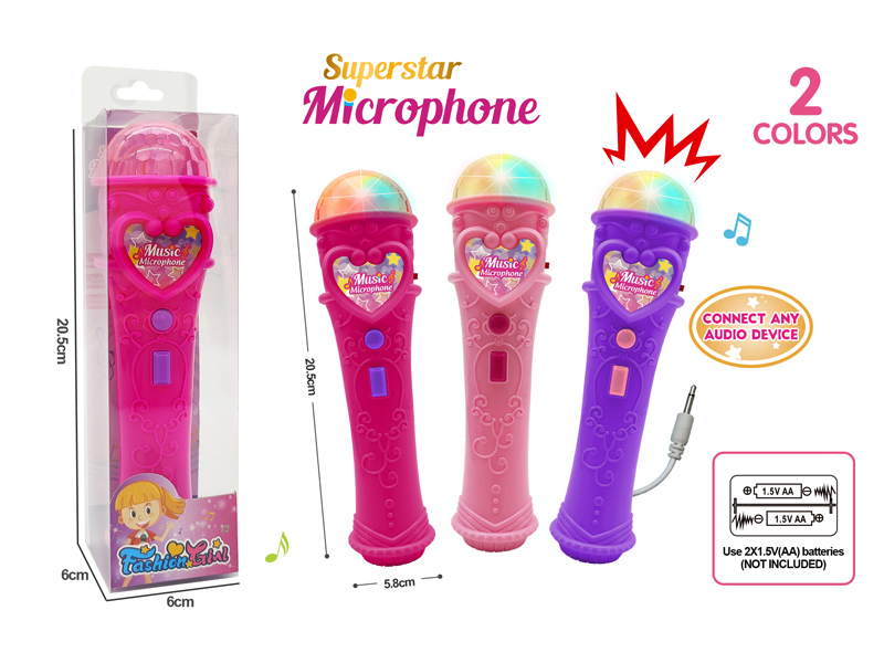 Loudspeaker Girl Microphone With Light