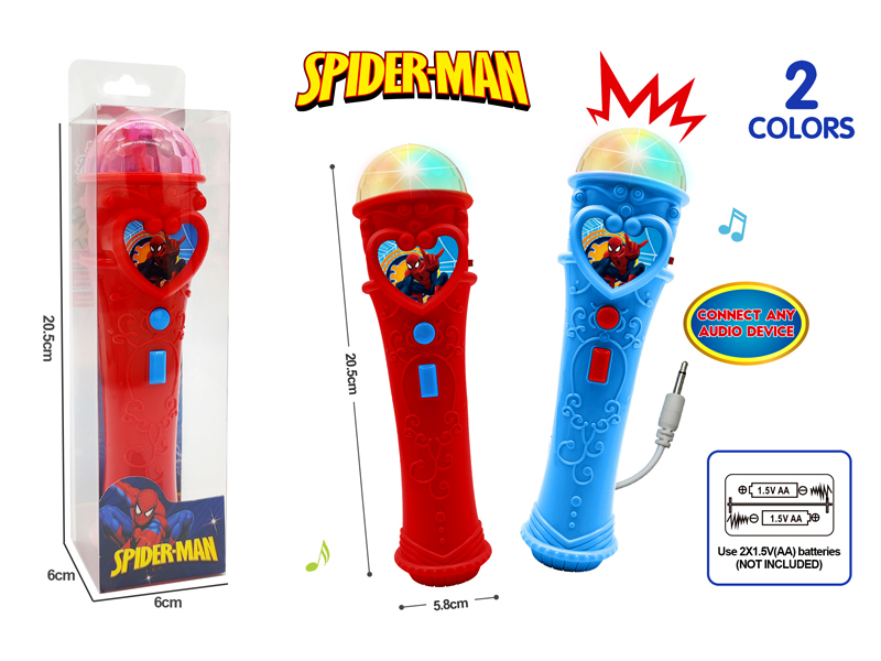 Loudspeaker Spider Man Microphone With Light