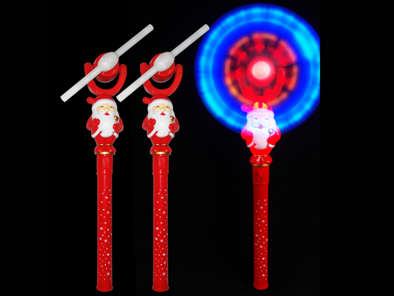 Santa Claus Windmill Flash Stick With 6 Lights And Christmas Song