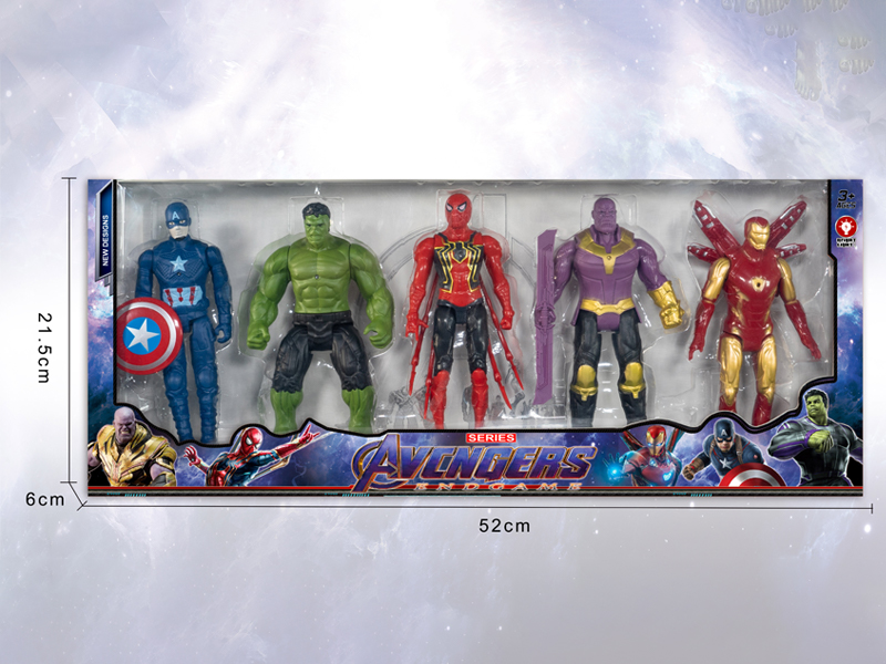 Captain America+The Hulk+Spider Man+Thanos +Iron Man