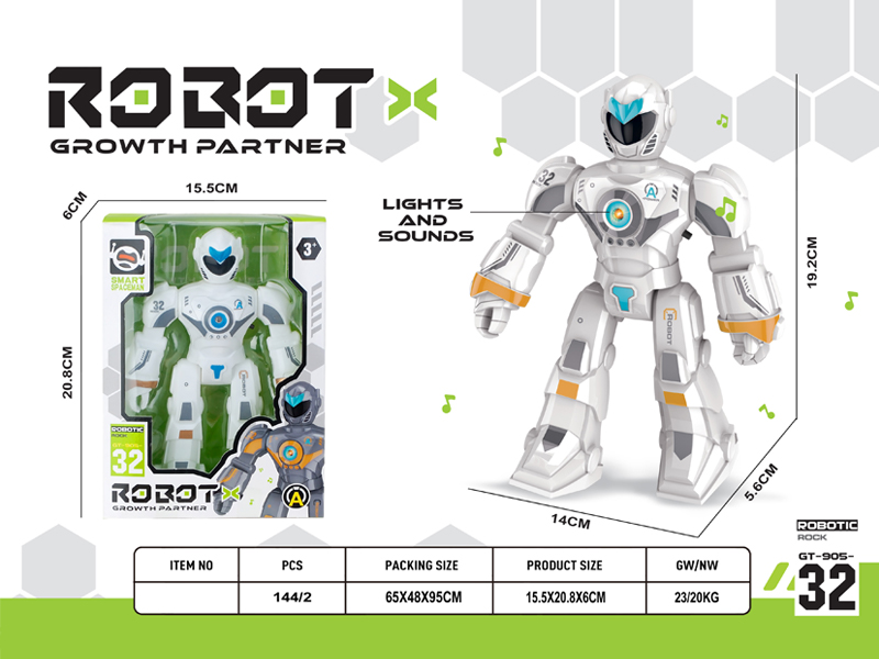 Robot Toy With Voice Light