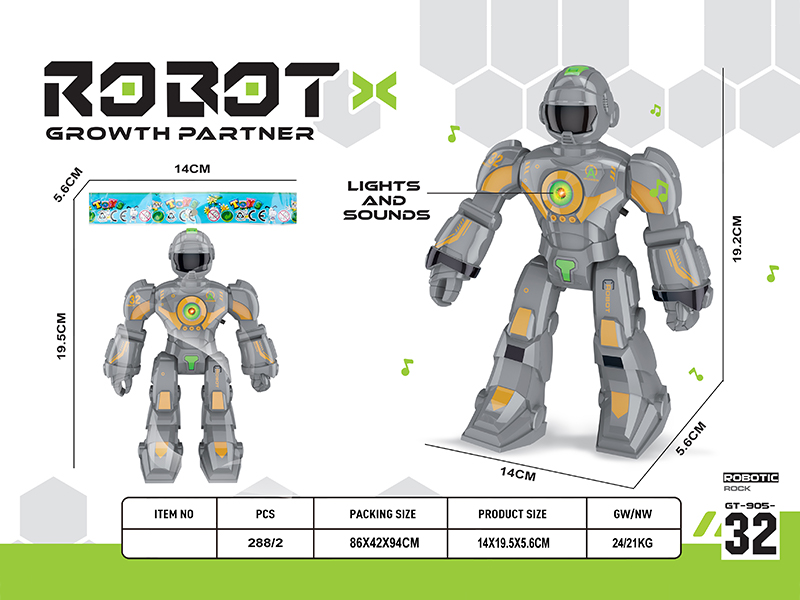 Robot Toy With Voice Light