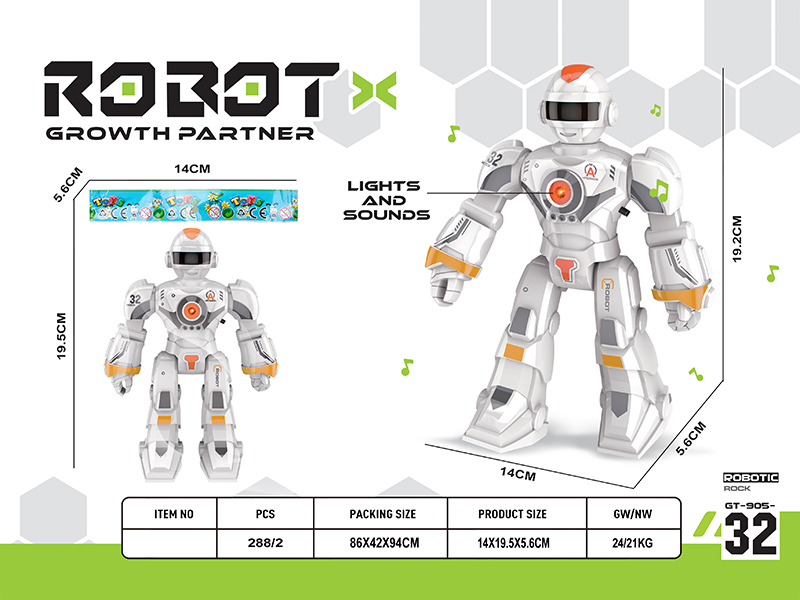 Robot Toy With Voice Light