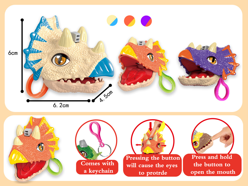 Finger Clamping Triangle Dragon Keychain