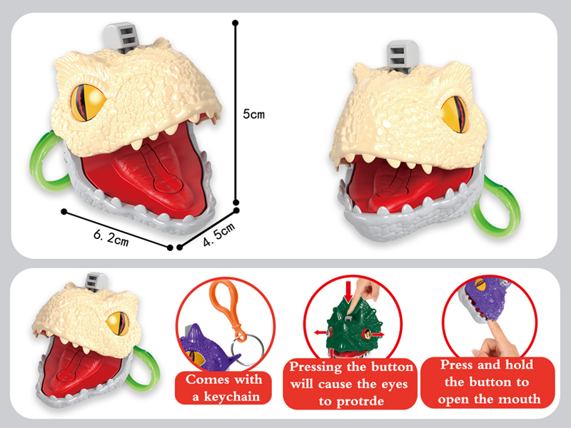 Finger Clamping Tyrannosaurus Rex Keychain