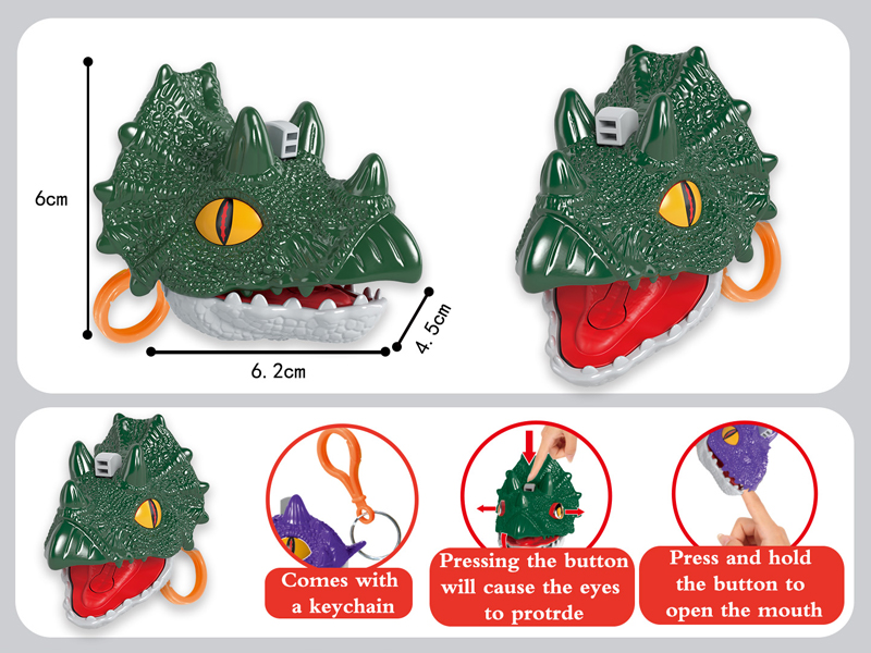 Finger Clamping Triangle Dragon Keychain