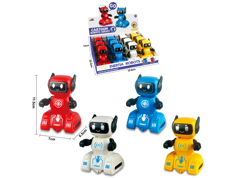 12PCS Friction Swinging Robot Toy