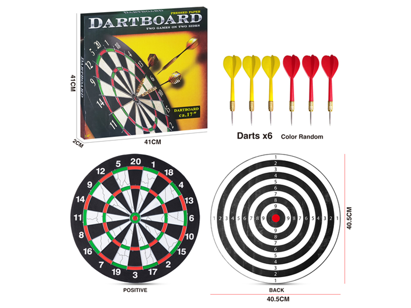 17 Inch Double Sided Flocking Dart Target Toy