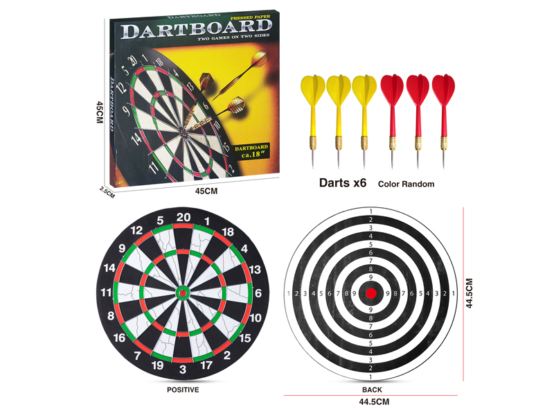 18 Inch Double Sided Flocking Dart Target Toy