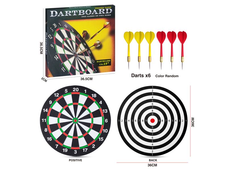 15 Inch Double Sided Dart Target Toy