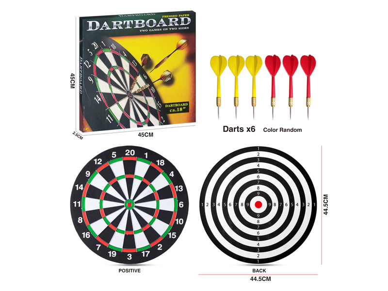 18 Inch Double Sided Dart Target Toy