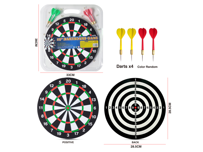 12 Inch Double Sided Dart Target Toy