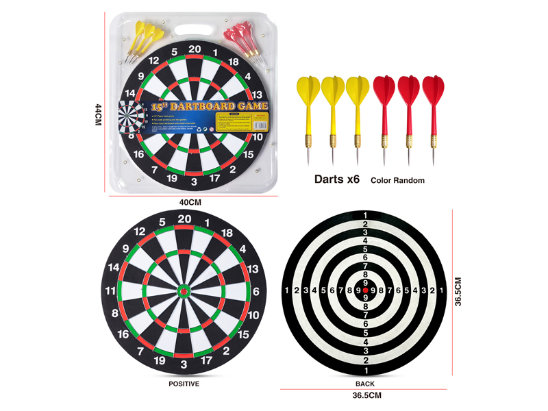 15 Inch Double Sided Dart Target Toy