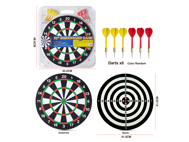 17 Inch Double Sided Dart Target Toy