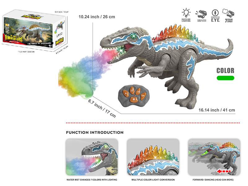 Remote Control Spray Velociraptor