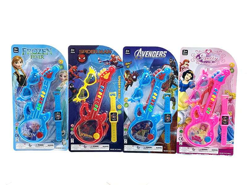 3D Guitar Toy With Music++Glasses Watch