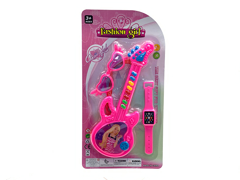 Doll 3D Guitar Toy With Music++Glasses Watch