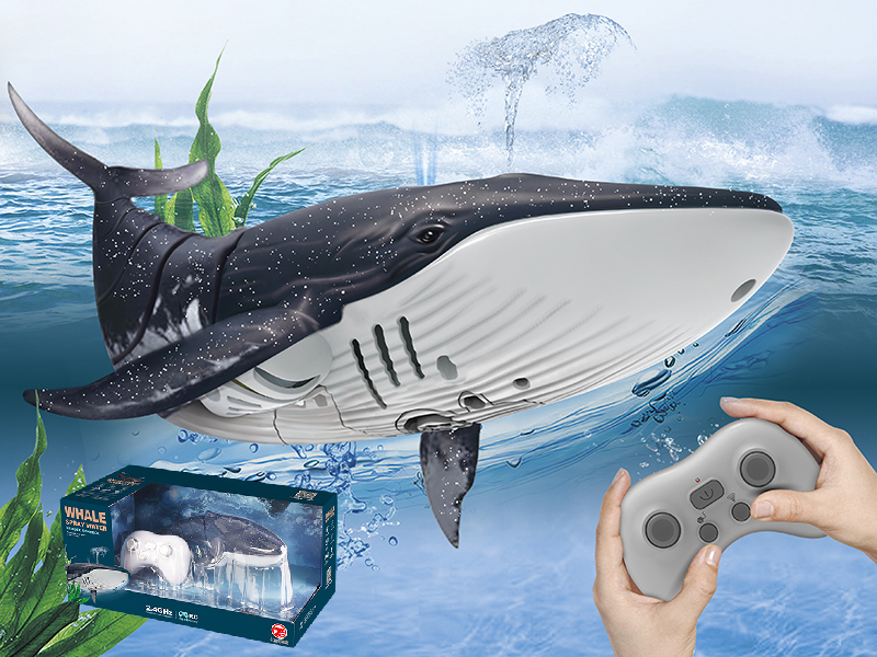 Remote Control Spray Water Whale